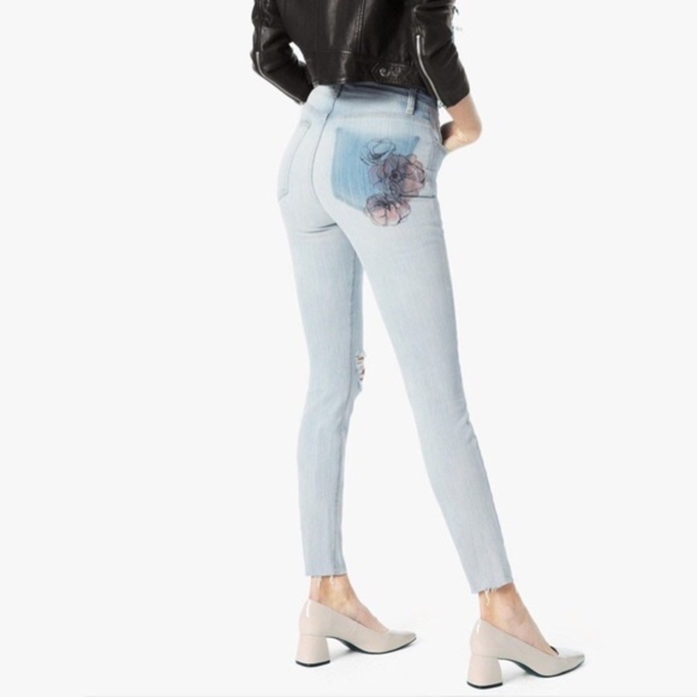 Joe’s • The Charlie High-Rise Skinny jeans light wash Kelis floral painted